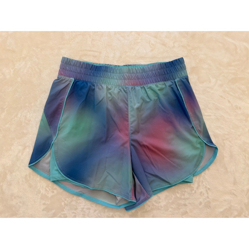 Avia Womens 2-in-1 Running Shorts Multi-Color Ombre Athletic Size M 8-10